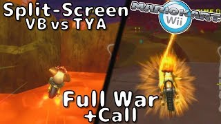 VB vs TYA - Full Clan War with Call + Split-Screen - Mario Kart Wii Wiimmfi League Division 8