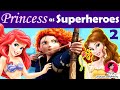 Reimagine Disney Princess Superheroes | Ariel, Belle, Merida Art Challenge | Mei Yu Fun2draw