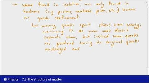 IB Physics (2016) - 7.3 The structure of matter Part 3 - Quarks