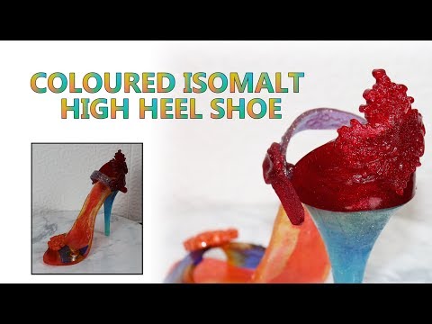 isomalt-sugar-art---colored-isomalt-shoe-cake-topper---cake-decorating