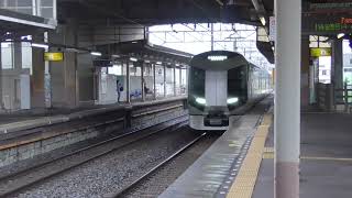 姫宮駅を高速で通過する東武特急リバティ500系！