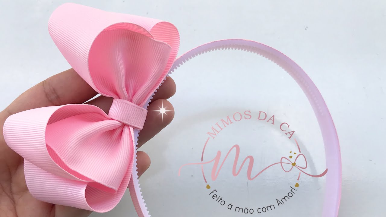 Tiara com Laço em Pé/DIY/PAP/