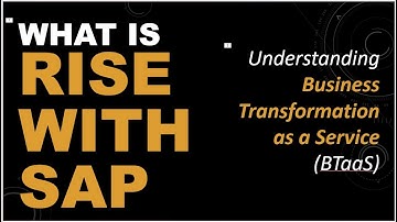What is RISE WITH SAP, Understanding SAP