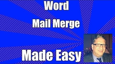 word mailmerge - how to do a mail merge in Word 2007 2010 2013 2016 tutorial for beginners