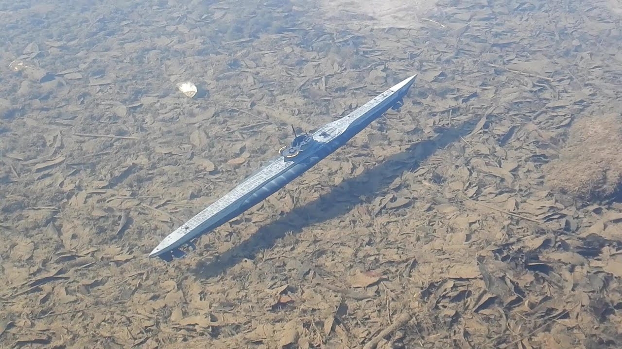 RC潜水艦を作ろう5の3 Revell 1/72 U Boot VII C 調整と走行 - YouTube