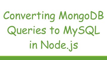Converting MongoDB Queries to MySQL in Node.js
