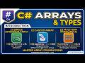 C# Arrays Full Tutorial 💻 | 1D, 2D, Jagged Array &amp; More 🚀 | Complete Beginner Guide
