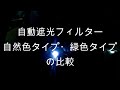 溶接面　自動遮光フィルターの比較