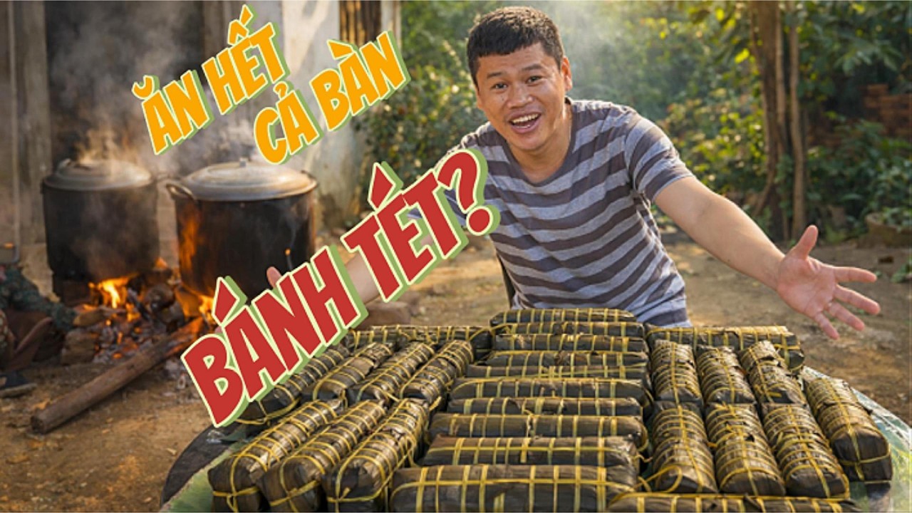 Chú Cận TV I Tôi Nấu Cả Bàn Bánh Tét Cho Team Ăn Tết