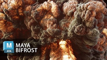 Huge Explosion made with Maya Bifrost