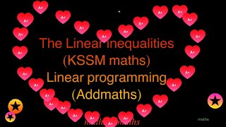 💕SPM 2021 🥵💕 MATHS & Add  Maths 2021 LINEAR INEQUALITIES PROGRAMMING V1