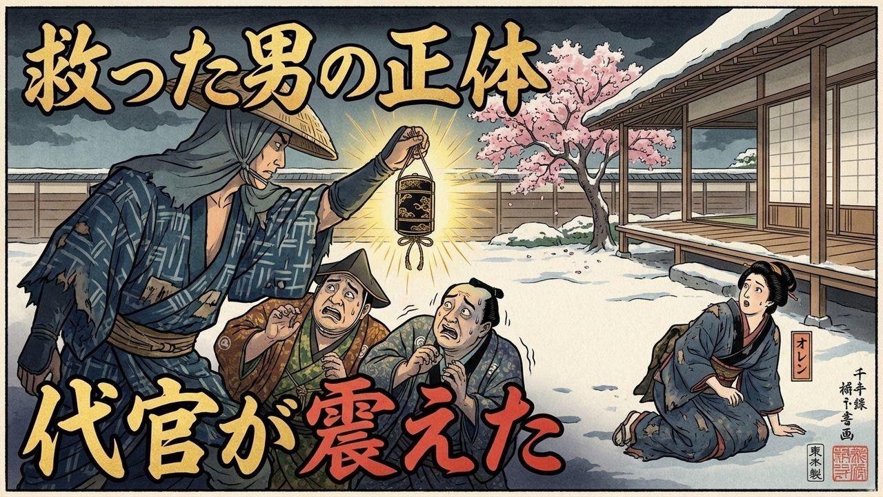 吹雪で救った男の正体…未亡人を襲う役人が腰を抜かした驚愕の真実