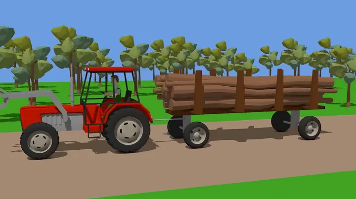 A tractor and a trip to the sawmill | Tractor Kids | Bajki o traktorach - Tartak