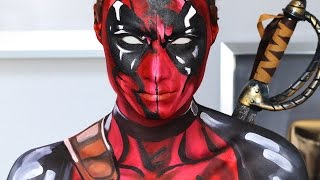 deadpool cosplay marvel makeup tutorial halloween face paint madeyewlook costume english she
