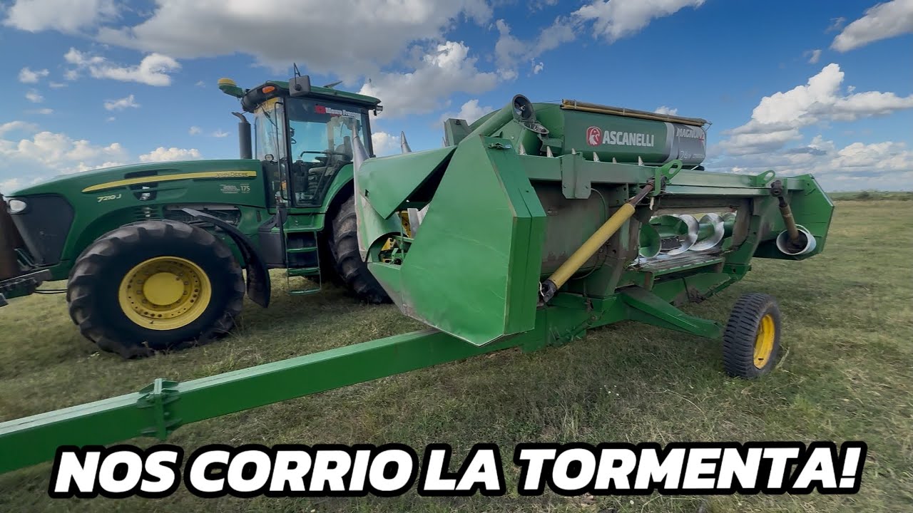 REPARANDO el CARDAN y EMPARCHANDO la TOLVA, FUIMOS a COSECHAR y nos CORRIO la TORMENTA!
