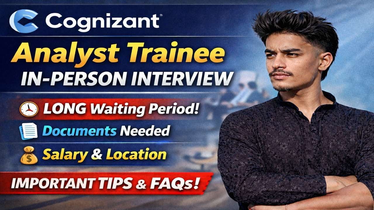 Cognizant Analyst Trainee In-Person Interview | Frequently Asked Questions, Tips | Salary? Training?