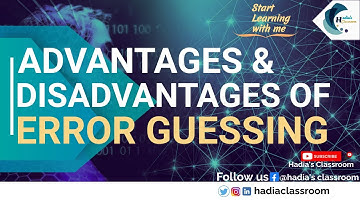 Advantages and Disadvantages of Error Guessing Technique | Black Box Testing Technique |Tutorial 34