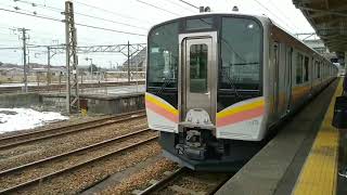 【115系置換に加速！】E129系B27編成新津公式試運転新津駅発車