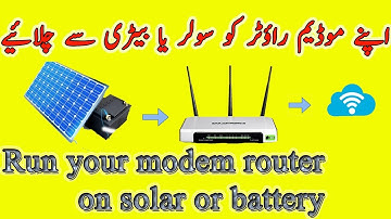 Run your modem or router on solar or battery power. Internet all the time