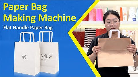 Square Bottom Paper Bag Making Machine with Flat Handle for Shopping