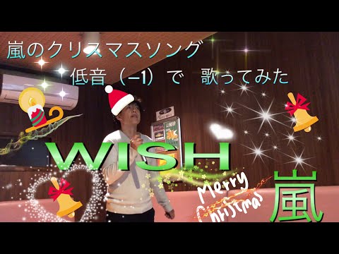嵐/WISH//【歌詞付き】低音（-1）で嵐のクリスマスソング🎄歌ってみた♫