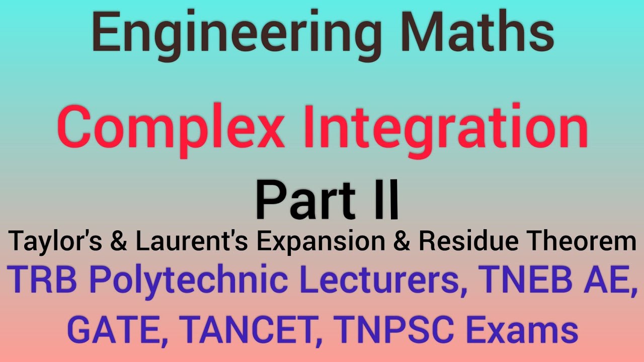 Complex Integration/ Part 2/ Engineering Maths@makeexamseasy - YouTube