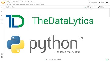 Python Inbuilt Exception Handling | Inbuilt Exception | FileExistsError | FileNotFoundError | Except