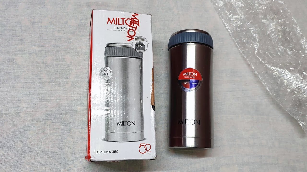 Milton Optima Flask | Thermosteel Bottle | 24 hours hot & cold | Vaccum Insulated | Thermus 