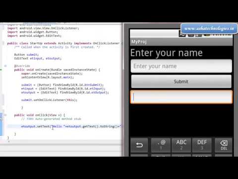 Android   12   How to use and overview of onclick method in android applications