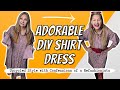 Thrift Flip: Very Easy DIY Shirt Dress Refashion Tutorial