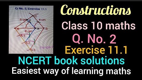 Constructions | class 10 maths | question number 2 | exercise 11.1 | NCERT maths book | robocompass