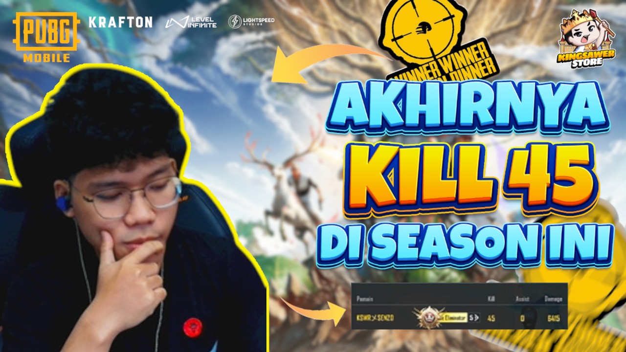 KILL 45 😱😱 ❗II PUBG MOBILE V4.2 - KINGSAWERSTORE.ID