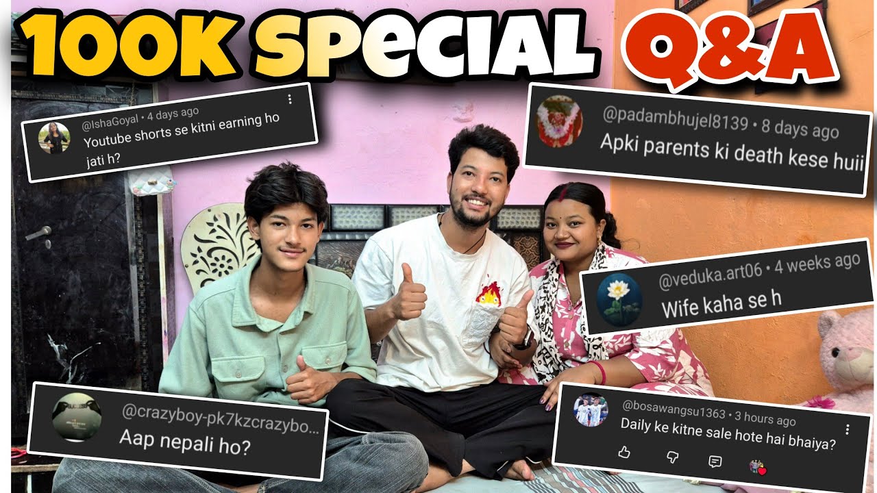 Finally 100K Q&A 🎉 | Aapke Sawal, Mere Jawab 🤔 | Cute Family Vlog