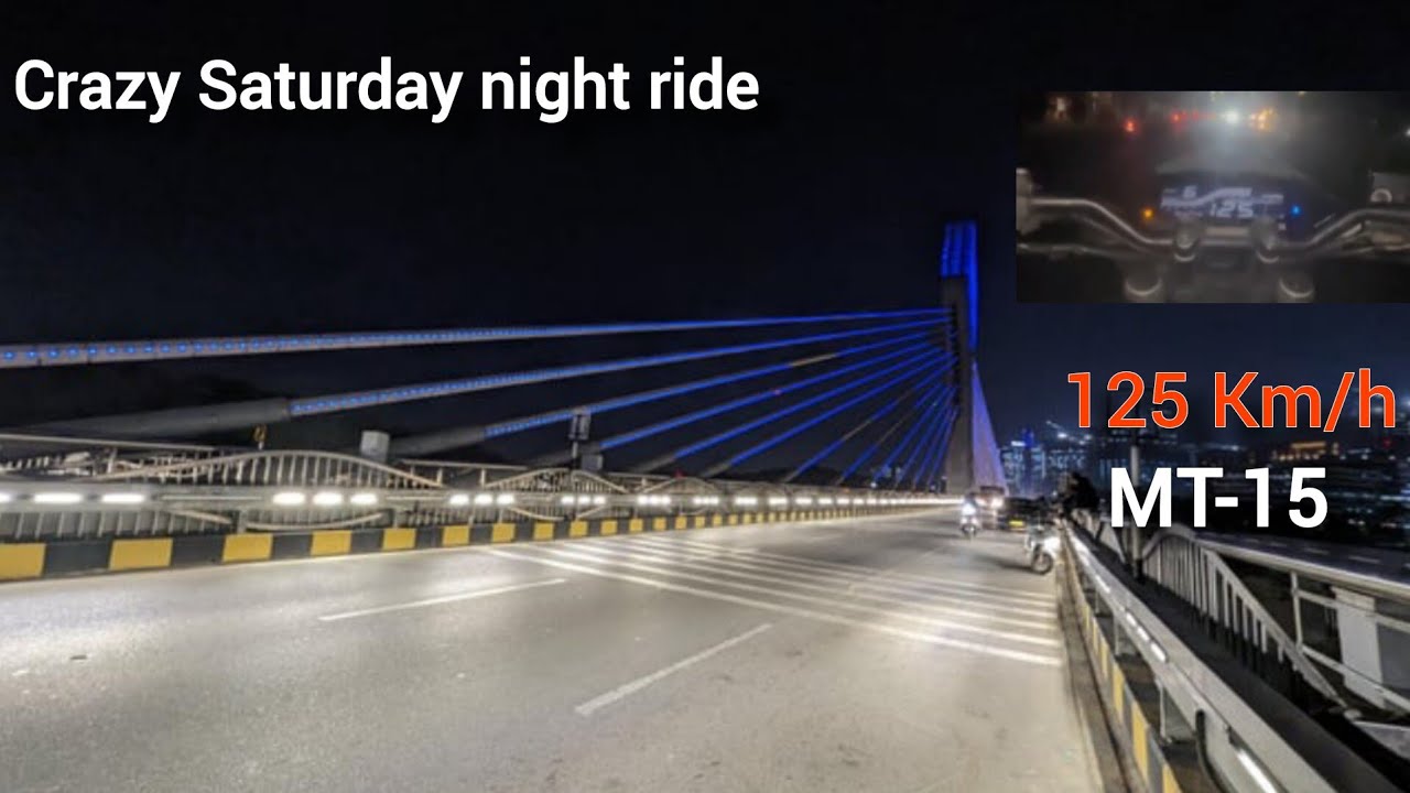 Saturday Night High-Speed Ride on Yamaha MT-15 - YouTube