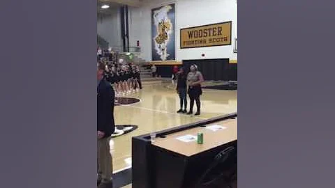 Nariah Francis and Erin Posey singing the National...
