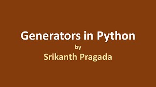 Generators in Python