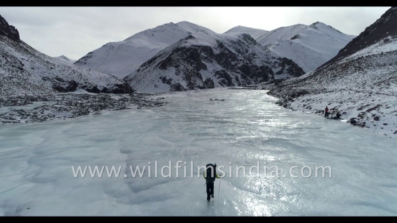 Ladakh aerial journey across fantastic landscape in north Indian trans Himalayan mountains