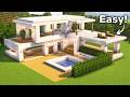 Minecraft How to Build a Small Modern House Tutorial