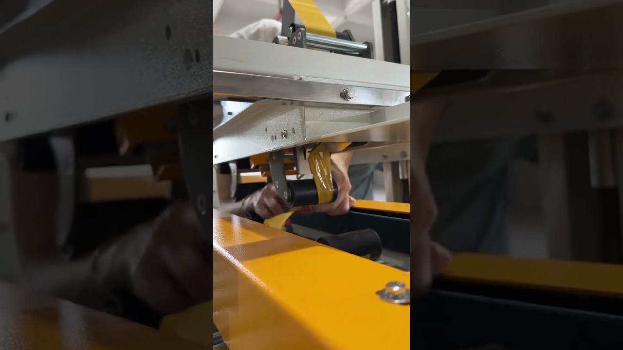 I-shaped carton sealing machine installation tutorial, see the operation fully automatic carton.