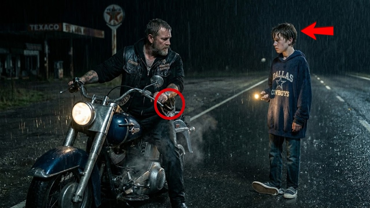 Homeless Kid Guides a Lost Biker Unaware He is The Hells Angels Leader- What Happened Next Shocked..