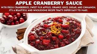 Easy Homemade Apple Cranberry Sauce Recipe | Perfectly Tart   Sweet!