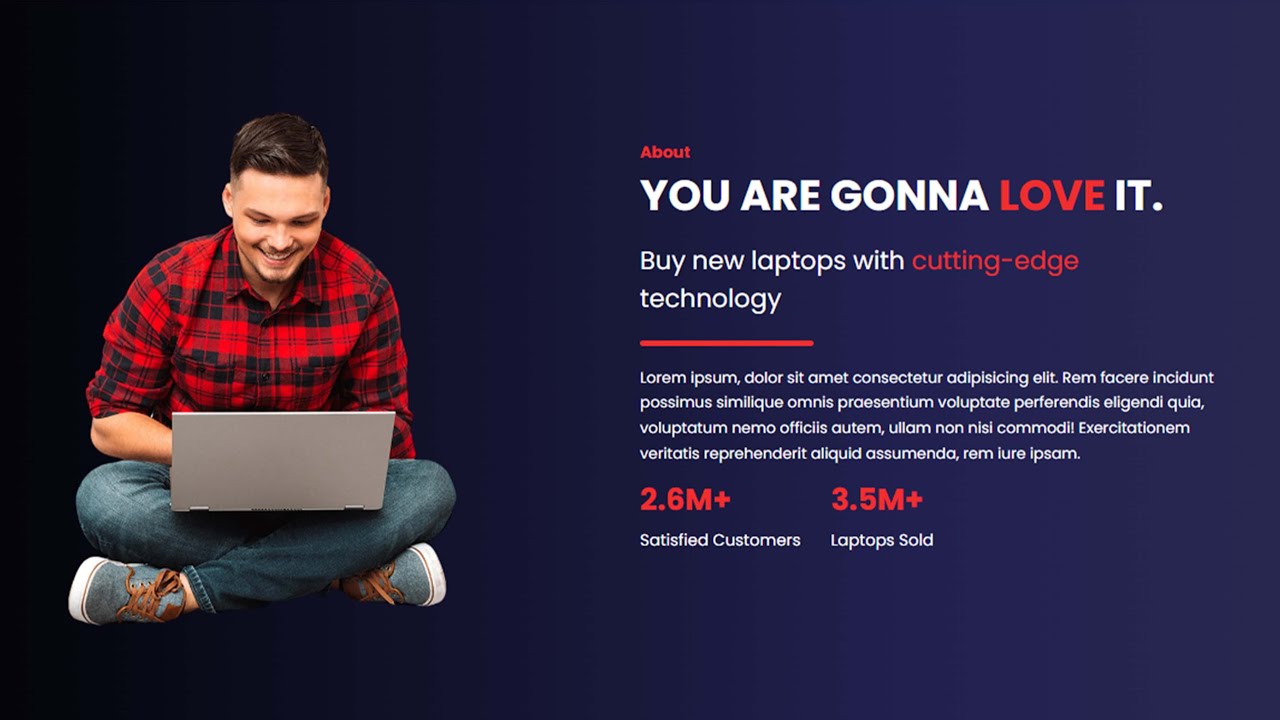 Create About Us Page using HTML CSS Step By Step Tutorial ...