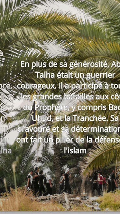 Abou Talha al-Ansari : Le Généreux Protecteur #histoireislamique #foi # ...