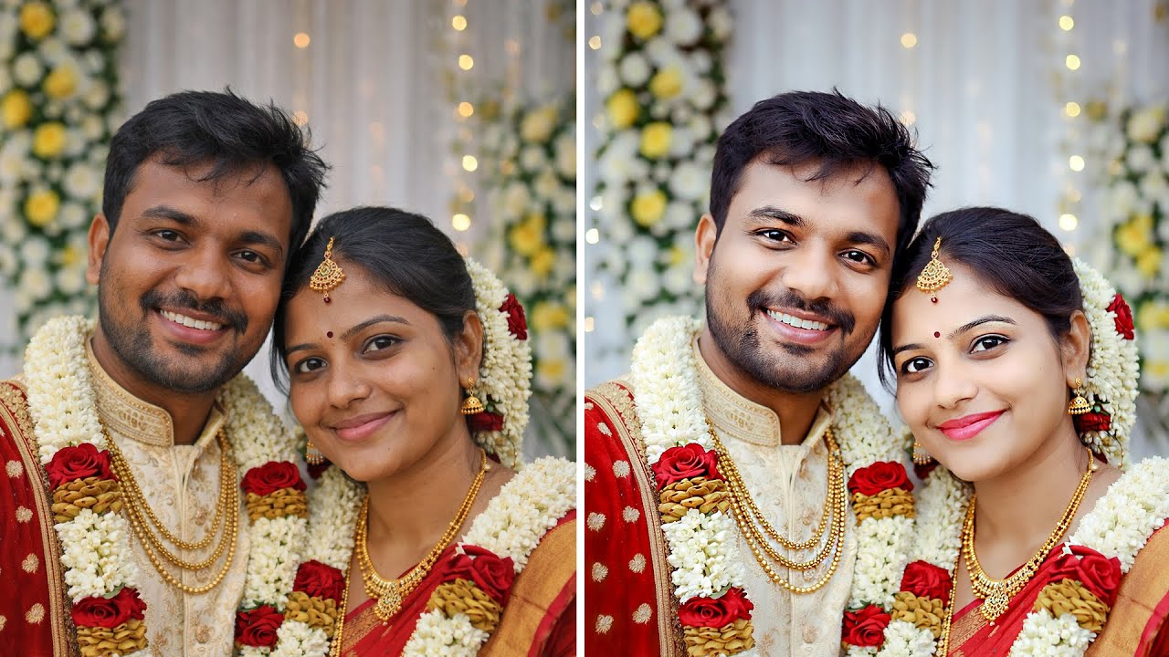 Wedding Photo Retouching in Photoshop | Skin Retouch | Indian Wedding Editing