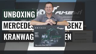 Mercedes-Benz Arocs Kranwagen mit Kippfunktion | Amewi Neuheit 2022 | Unboxing & Erklärung