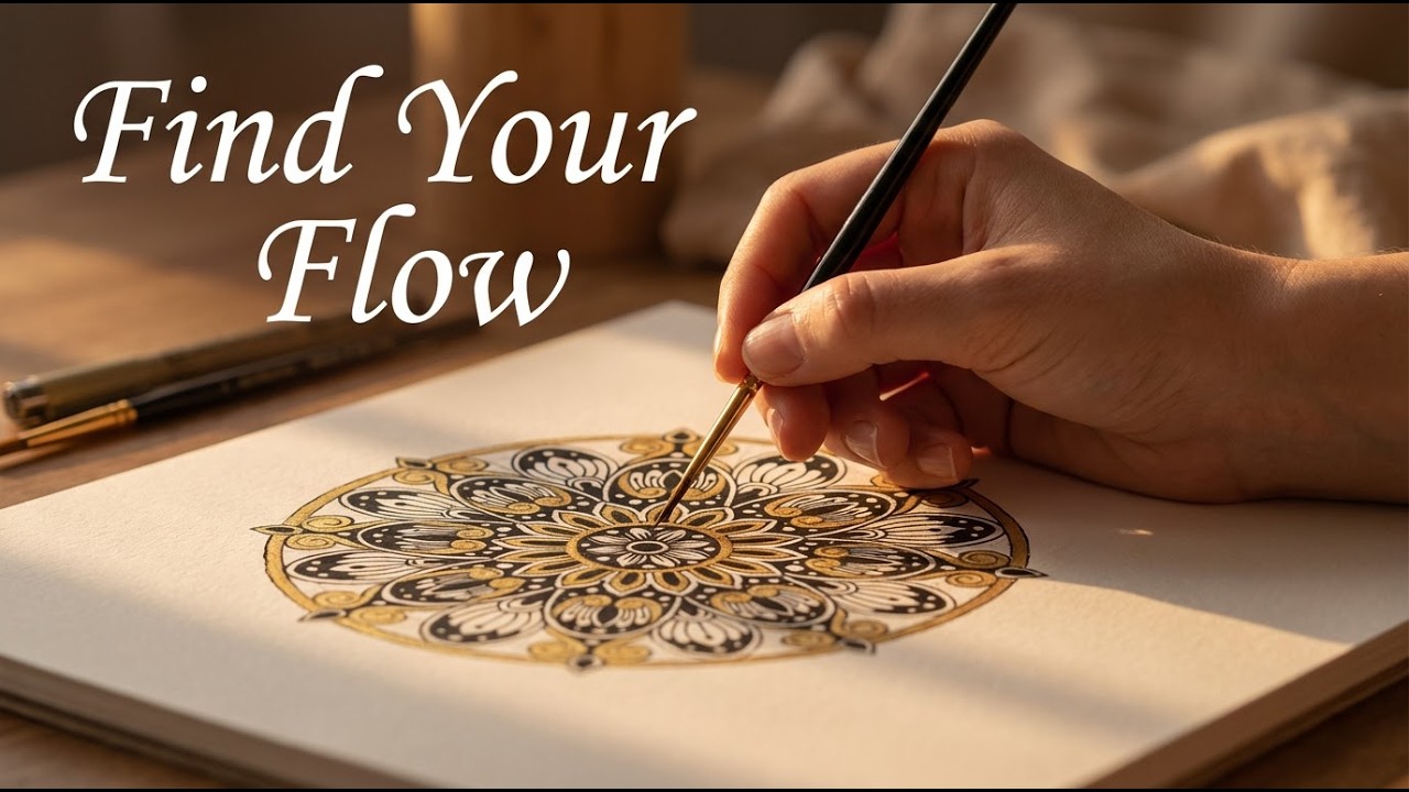 Relaxing Intuitive Mandala Drawing | Just Flow, No Plan