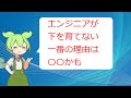 エンジニアが下を育てない理由のコメ返&育てない一番の理由考察【VOICEVOX】【プログラマ】【ITエンジニア】