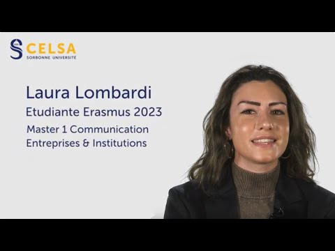Interview de Laura Lombardi, étudiante au CELSA dans le cadre du programme ERASMUS - video from CELSA