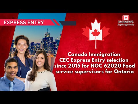 CEC Express Entry selection since 2015 for NOC 62020 Food service supervisors for Ontario