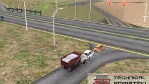 Animated Dump Truck accident